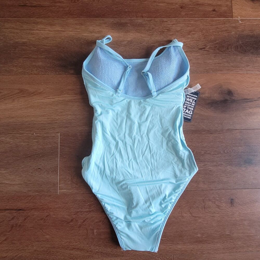 Womens S Swimsuit Scoop Neck One Piece Slimming Bathing Suit High Cut Blue BMJL - Picture 10 of 12